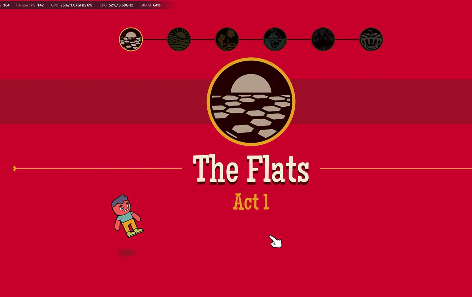 How Many Dudes The Flats Act 1 title screen from the documented owner-played run