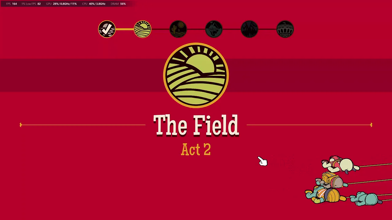 The Field Act 2 title screen from the owner-recorded Tier 1 run