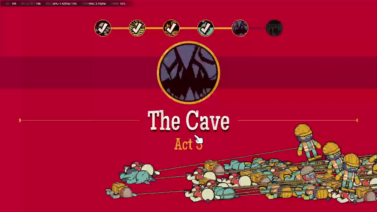 The Cave Act 5 title screen from the owner-recorded Tier 1 run